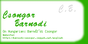 csongor barnodi business card